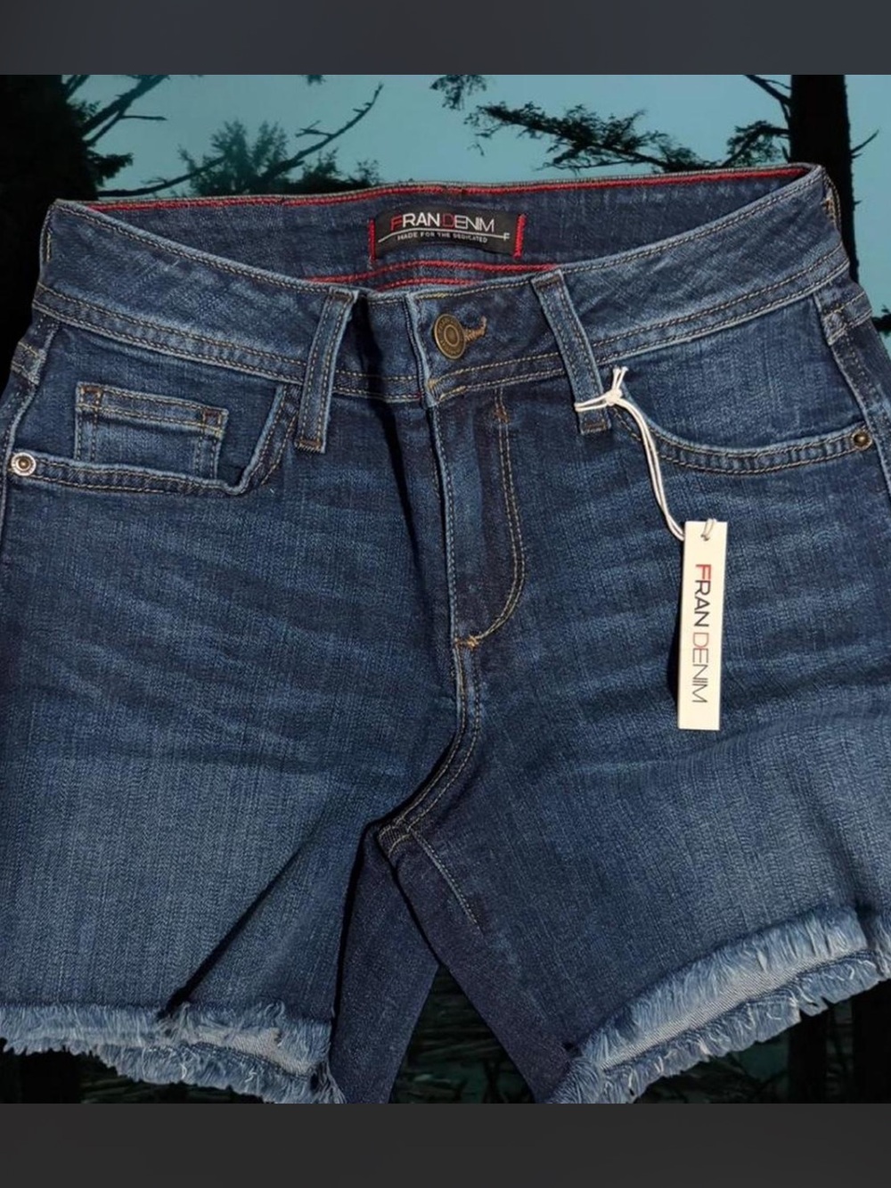 NWT Fran Denim "Melissa" Athletic Fit Shorts Size 26